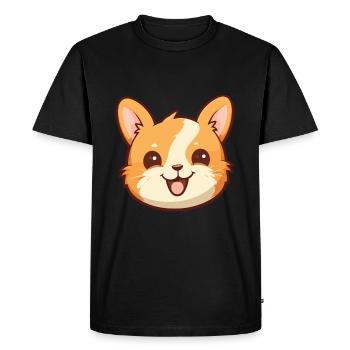 Cyprus Cat Cartoon Watercolor Illustration - Men's Premium Organic T-Shirt - black - Front - Nico (187cm)