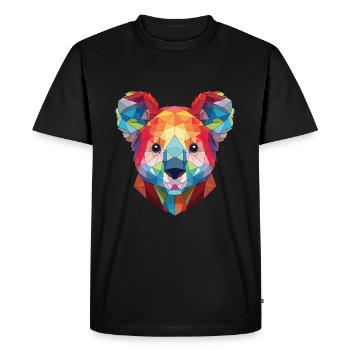 Koala Colorful Watercolor Animal Pet Illustration - Men's Premium Organic T-Shirt - black - Front - Nico (187cm)