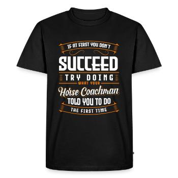 Cocher hippomobile, cocher, cavalier - T-shirt Premium bio Homme - noir - Devant - Nico (187cm)