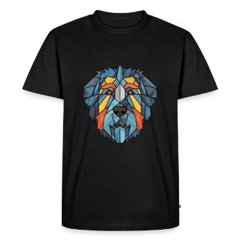 Bouvier Des Ardennes race de chien aquarelle colorée - T-shirt Premium bio Homme - noir - Devant - Nico (187cm)