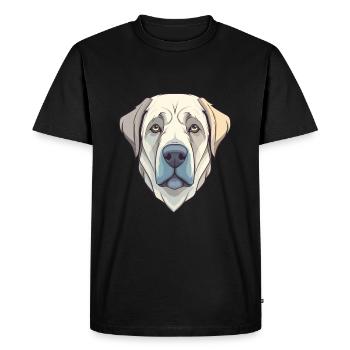 Kangal chien race dessin animé Kawaii Illustration - T-shirt Premium bio Homme - noir - Devant - Nico (187cm)