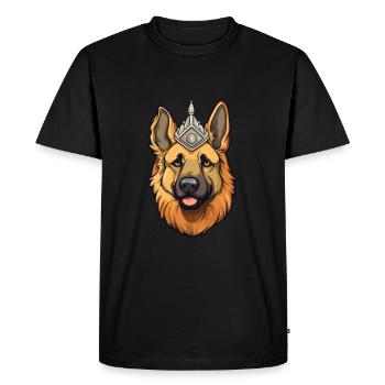 Roi Berger Chien Race Cartoon Kawaii Illustratio - T-shirt Premium bio Homme - noir - Devant - Nico (187cm)