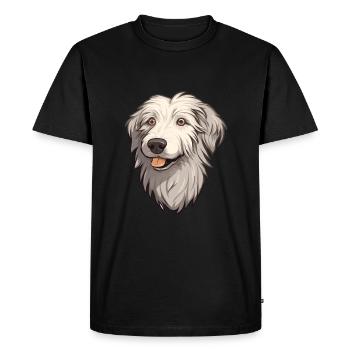 Kuchi Afghan Shepard chien race Cartoon Kawaii Illu - T-shirt Premium bio Homme - noir - Devant - Nico (187cm)