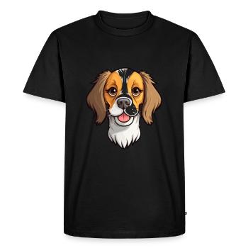 Havenese chien race dessin animé Kawaii Illustration - T-shirt Premium bio Homme - noir - Devant - Nico (187cm)