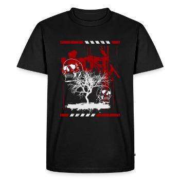 Tatouage Tattoo Style Chemise Horloge - T-shirt Premium bio Homme - noir - Devant - Nico (187cm)
