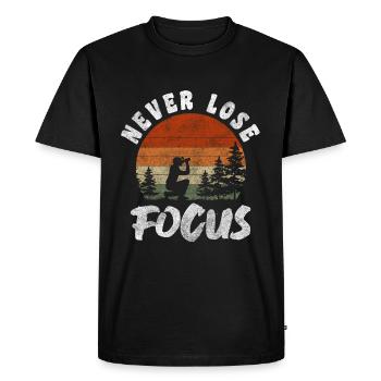Photographe Photo Appareil photo reflex Photos - T-shirt Premium bio Homme - noir - Devant - Nico (187cm)