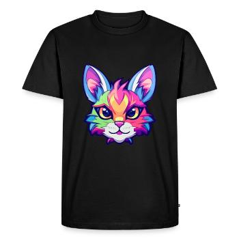 Khao Manee Cat Breed Aquarelle Cartoon Kawaii Pet - T-shirt Premium bio Homme - noir - Devant - Nico (187cm)