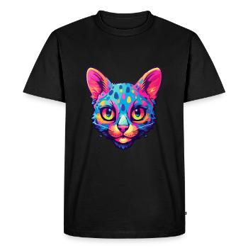 Burmilla Cat Breed Watercolor Cartoon Kawaii Pet - Men's Premium Organic T-Shirt - black - Front - Nico (187cm)