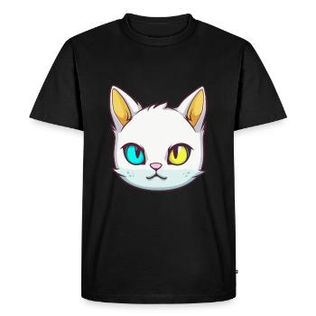 Burmese Cat Breed Watercolor Cartoon Kawaii Pet - Men's Premium Organic T-Shirt - black - Front - Nico (187cm)