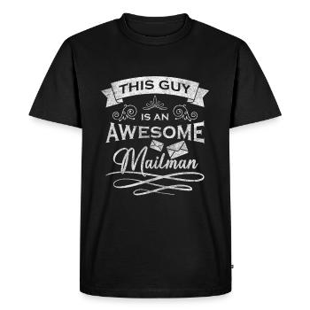 Zusteller Briefe Kurier - Männer Premium Bio T-Shirt - Schwarz - Vorne - Nico (187cm)