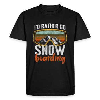 Snow Holiday Mountain Freestyle - Men's Premium Organic T-Shirt - black - Front - Nico (187cm)