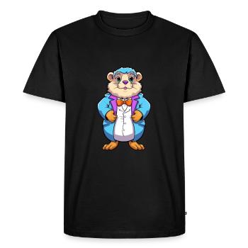 Groundhog Colorful Watercolor Cartoon Kawaii Anima - Men's Premium Organic T-Shirt - black - Front - Nico (187cm)