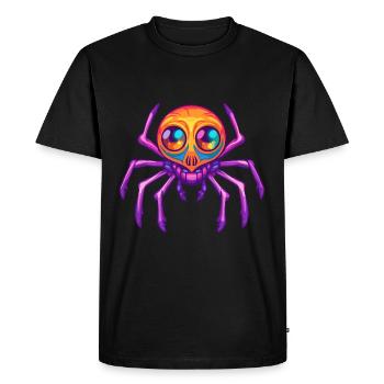 Spinne buntes Aquarell Cartoon Kawaii Tier - Männer Premium Bio T-Shirt - Schwarz - Vorne - Nico (187cm)