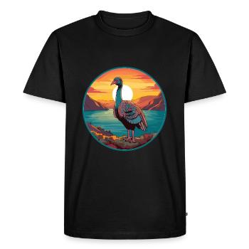 Turquie Animaux De Compagnie Aquarelle Colorée Dessin Animé Kawaii Pet - T-shirt Premium bio Homme - noir - Devant - Nico (187cm)