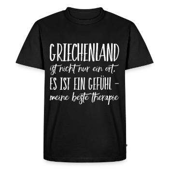 Lustiger Griechischer Spruch Griechenland Geschenk - Männer Premium Bio T-Shirt - Schwarz - Vorne - Nico (187cm)