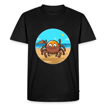 araignée aquarelle dessin animé Kawaii Clipart Animal - T-shirt Premium bio Homme - noir - Devant - Nico (187cm)