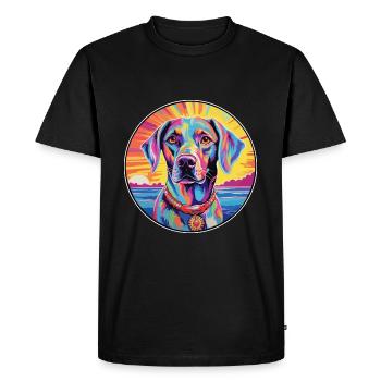 Gascon Saintongeois Race De Chien Coloré Cartoon Wat - T-shirt Premium bio Homme - noir - Devant - Nico (187cm)