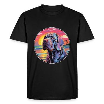 Neapolitan Mastiff Dog Breed Colorful Cartoon Wate - Men's Premium Organic T-Shirt - black - Front - Nico (187cm)