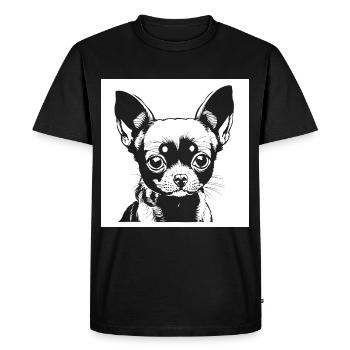 Funny Chihuahua wearing Sunglasses Chihuahuas - Men's Premium Organic T-Shirt - black - Front - Nico (187cm)
