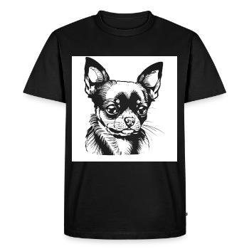 Funny Chihuahua wearing Sunglasses Chihuahuas - Men's Premium Organic T-Shirt - black - Front - Nico (187cm)
