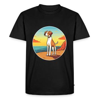 Alano Español chien race dessin animé Kawaii Clipart chien - T-shirt Premium bio Homme - noir - Devant - Nico (187cm)