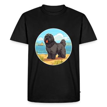 Bouvier Des Ardennes Race De Chien Cartoon Kawaii Chien - T-shirt Premium bio Homme - noir - Devant - Nico (187cm)
