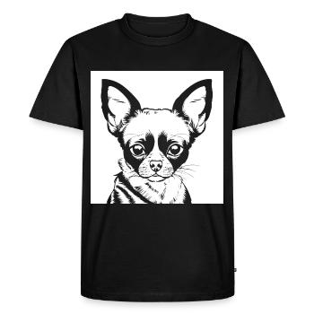 Drôle Chihuahua portant des lunettes de soleil Chihuahuas - T-shirt Premium bio Homme - noir - Devant - Nico (187cm)