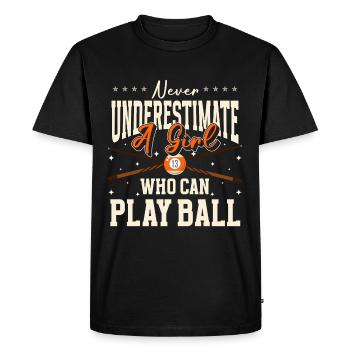 Billiard Saying Pub Sport - Men's Premium Organic T-Shirt - black - Front - Nico (187cm)