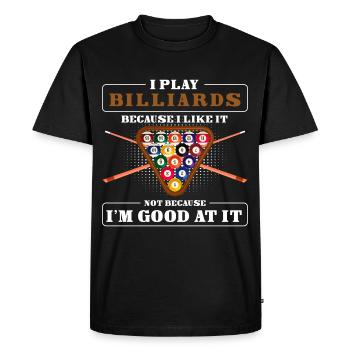 Billiard Pub Win - Men's Premium Organic T-Shirt - black - Front - Nico (187cm)