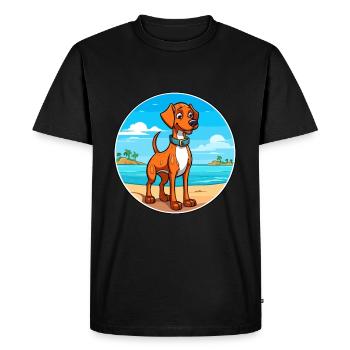 Gascon Saintongeois Race De Chien Cartoon Kawaii Chien - T-shirt Premium bio Homme - noir - Devant - Nico (187cm)