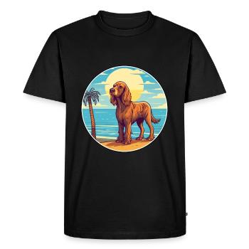 Cocker anglais épagneul chien race dessin animé kawaii - T-shirt Premium bio Homme - noir - Devant - Nico (187cm)