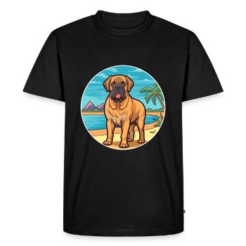 Mallorca Mastiff Dog Breed Cartoon Kawaii Clipart - Men's Premium Organic T-Shirt - black - Front - Nico (187cm)