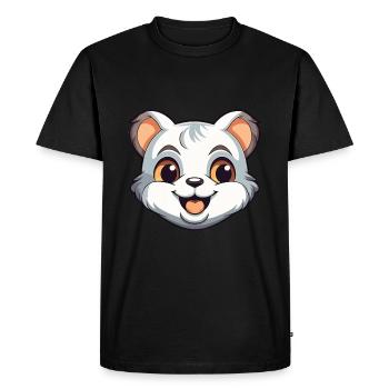 Illustration d’aquarelle de bande dessinée de bébé chat - T-shirt Premium bio Homme - noir - Devant - Nico (187cm)