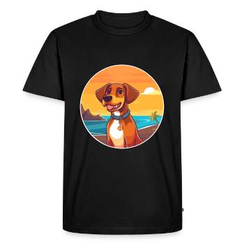 Sapsali Dog Breed Cartoon Kawaii Clipart Dog Pet - Men's Premium Organic T-Shirt - black - Front - Nico (187cm)