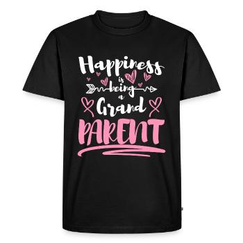 Mamie Progéniture Grand-père Amour - T-shirt Premium bio Homme - noir - Devant - Nico (187cm)