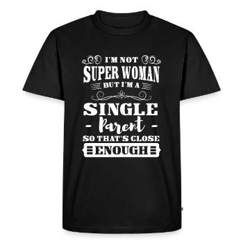 Fierté monoparentale Fête des pères Amour - T-shirt Premium bio Homme - noir - Devant - Nico (187cm)