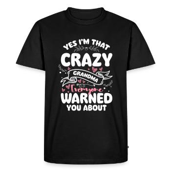 Grand-père, progéniture, grand-mère, personne préférée - T-shirt Premium bio Homme - noir - Devant - Nico (187cm)