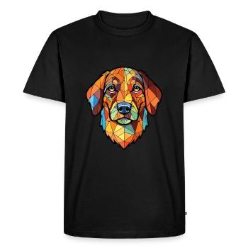 Cimarron Uruguayo Dog Breed Colorful Watercolor - Men's Premium Organic T-Shirt - black - Front - Nico (187cm)