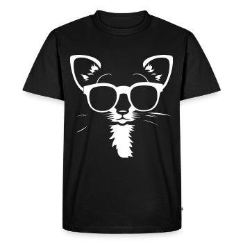 Furet portant des lunettes de soleil Cool Ferrets - T-shirt Premium bio Homme - noir - Devant - Nico (187cm)