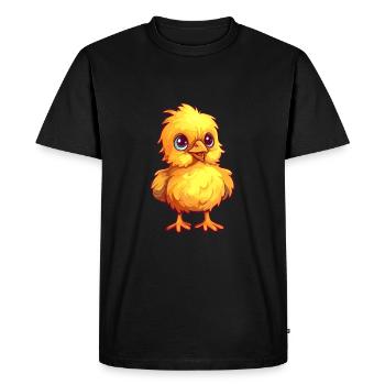 Chick Colorful Watercolor Cartoon Kawaii Animal - Men's Premium Organic T-Shirt - black - Front - Nico (187cm)