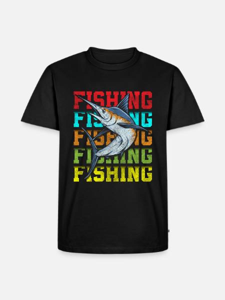 fishing, perch, bait, pike - Men's Premium Organic T-Shirt - black