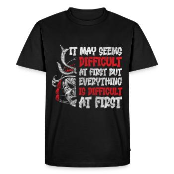 Combattant Arts Martiaux Asiatique Katana - T-shirt Premium bio Homme - noir - Devant - Nico (187cm)