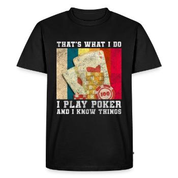 Player Cards Double Head - Men's Premium Organic T-Shirt - black - Front - Nico (187cm)