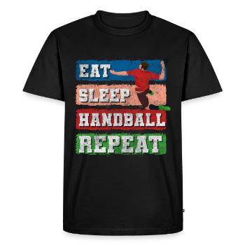 Sports Athlètes Sports de balle - T-shirt Premium bio Homme - noir - Devant - Nico (187cm)