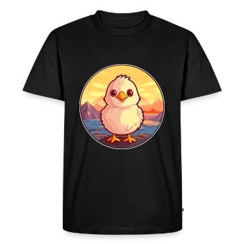 Chick Colorful Watercolor Cartoon Kawaii Animal - Men's Premium Organic T-Shirt - black - Front - Nico (187cm)