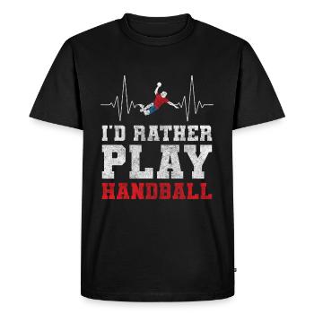 Sport Training Goalkeeper - Men's Premium Organic T-Shirt - black - Front - Nico (187cm)