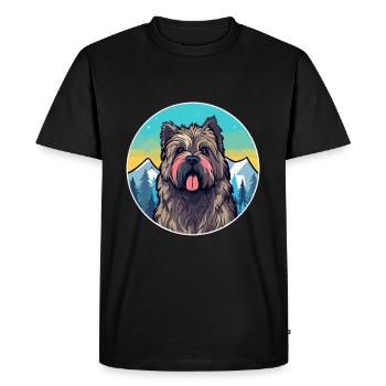 Bouvier Des Ardennes Race De Chien Cartoon Kawaii Wate - T-shirt Premium bio Homme - noir - Devant - Nico (187cm)