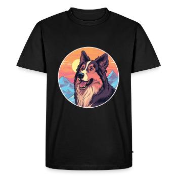 Carpates Berger Chien Race Cartoon Kawaii Eau - T-shirt Premium bio Homme - noir - Devant - Nico (187cm)