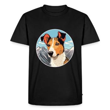 Chilien Fox Terrier chien race dessin animé kawaii eau - T-shirt Premium bio Homme - noir - Devant - Nico (187cm)