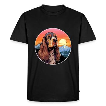 Anglais Cocker Épagneul chien race Cartoon Kawaii Wa - T-shirt Premium bio Homme - noir - Devant - Nico (187cm)
